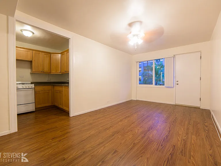 Moana Vista 1 Bedroom Living Area and Kitchen