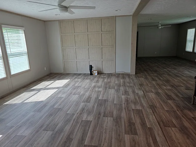 Wide open floor plan with tons of space. Easy to swap living room, dining room and family room areas.