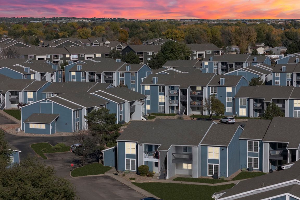 Antero Apartments Ariel View Sunset1