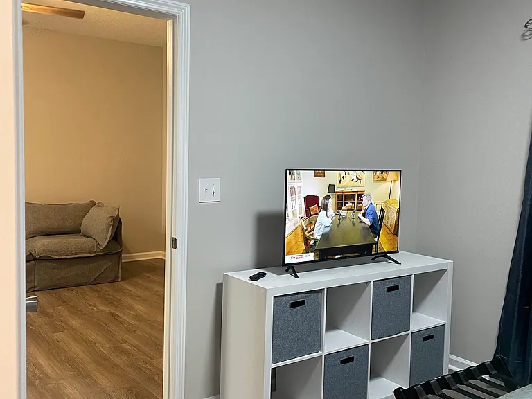 Roku TV in bedroom