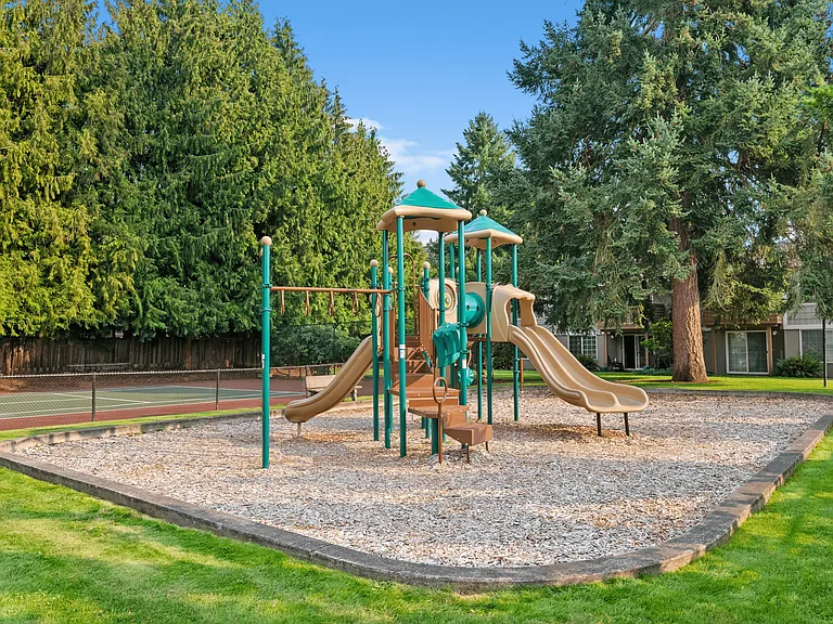 Family-friendly playground area for outdoor fun.