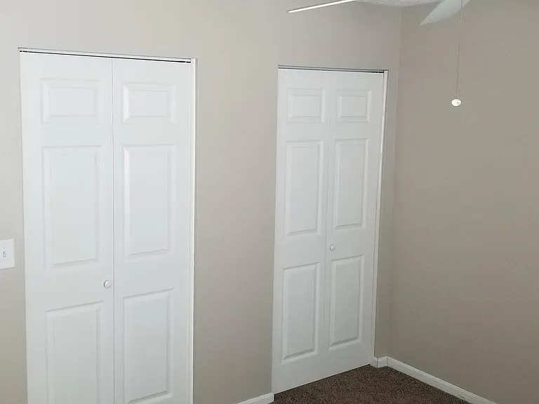 Bedroom 2 has two closets.