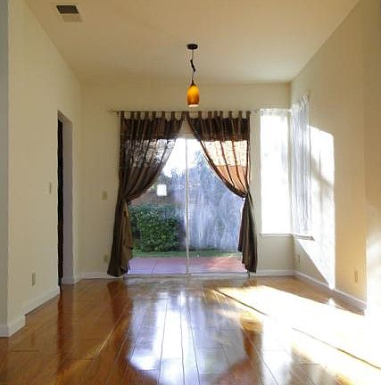 Living room looking into backyard