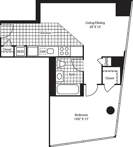 Floor plan One Bedroom