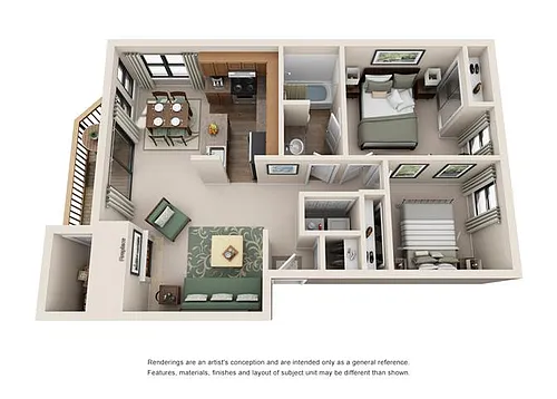 Floor plan 2x1 Small