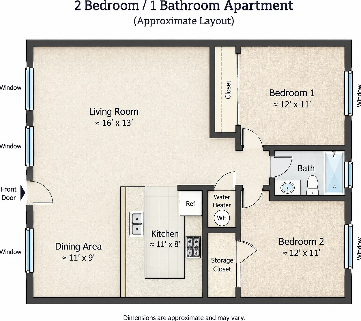 2 bed, 912 sqft, $2,230 — Photo 2
