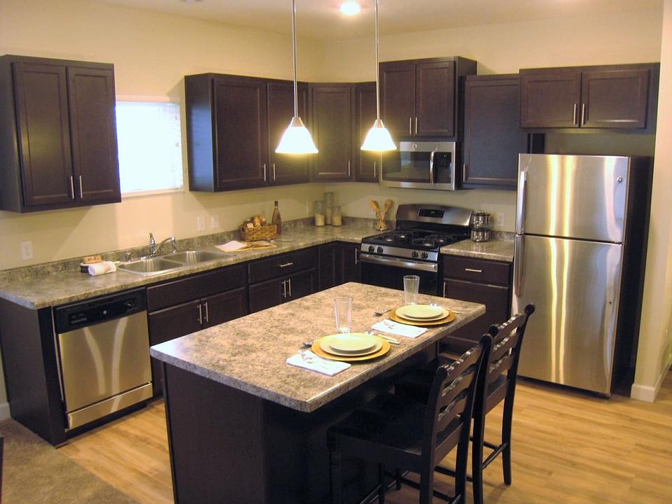 Kitchens for the gourmet in you with gas ranges.