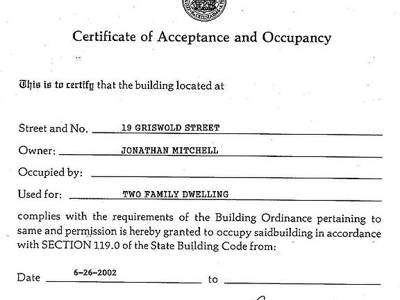2-Family Occupancy Permit
