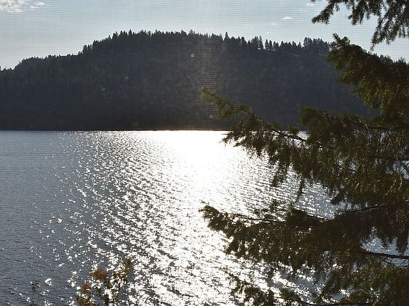 View from cabin bedroom