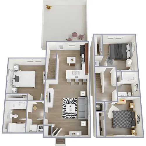 Floor plan 3 Bedroom 2 Bathroom