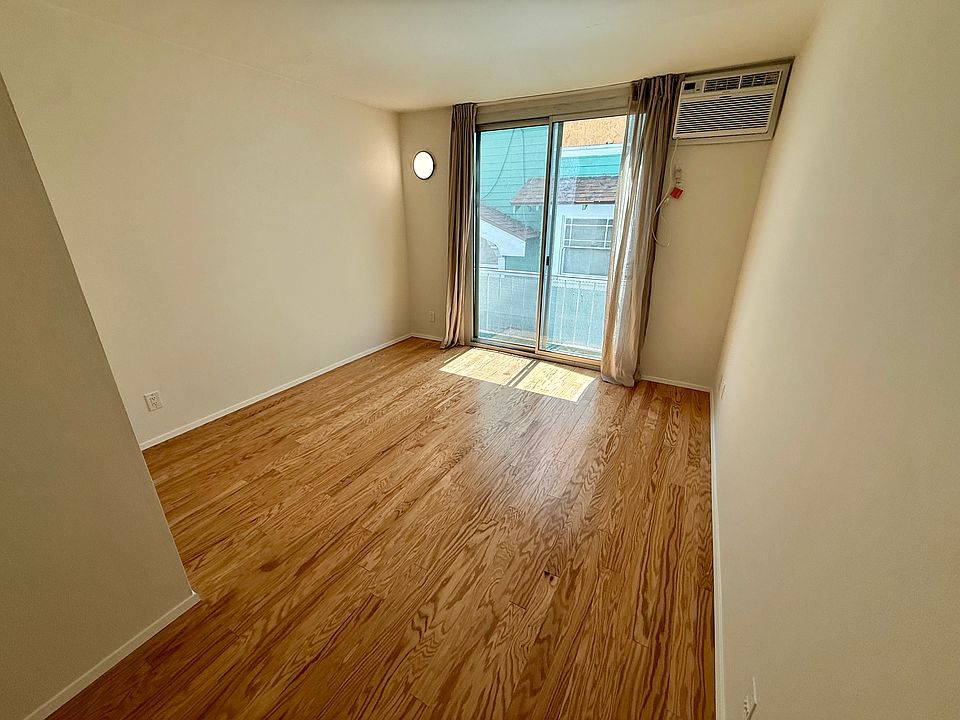 Sliding glass door.
