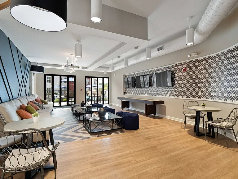 Clubhouse lounge and game area
