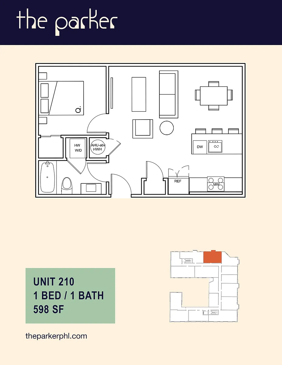 Floor plan One Bedroom C