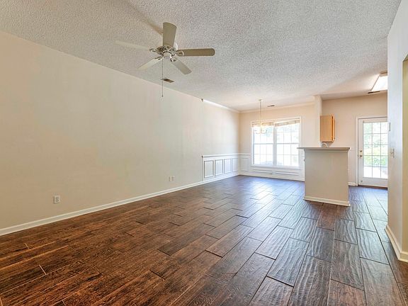 Large open living and dining area
