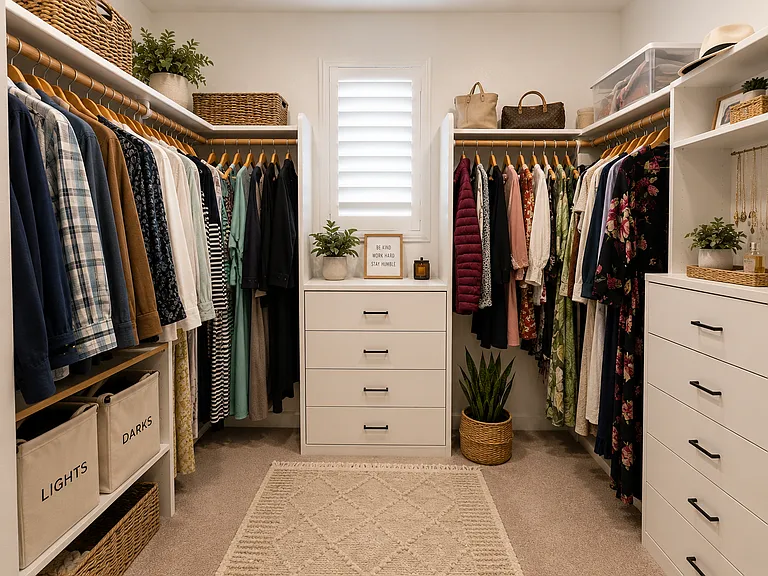 Master walk-in closet