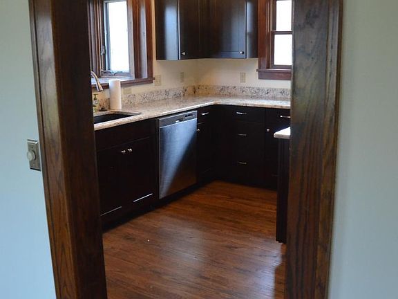 View of kitchen from dining room