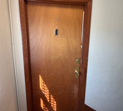 Outside front door