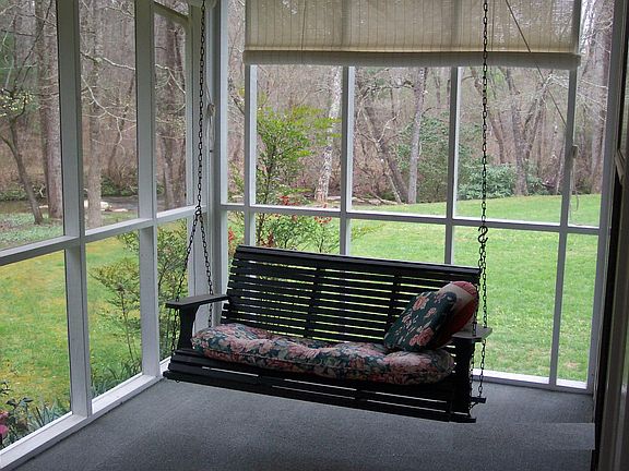 Bedroom porch & creek