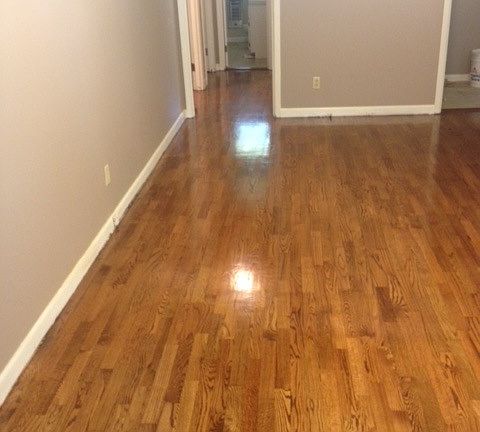 Newly refinished hardwoods in LR and bedrooms. Tile in kitc