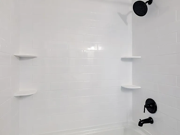 New tub with tile surround