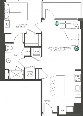 One Bedroom Suite 1A-3 Stack 16 One Bedroom Suite 1A-3 Stack 16