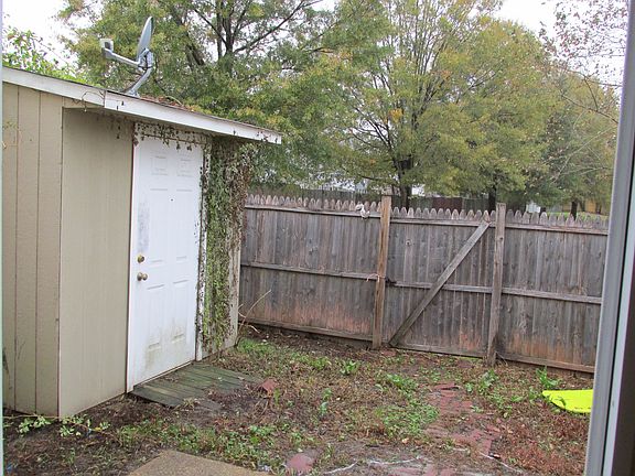 Fenced backyard