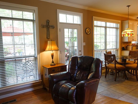 Living room w/ backyard view