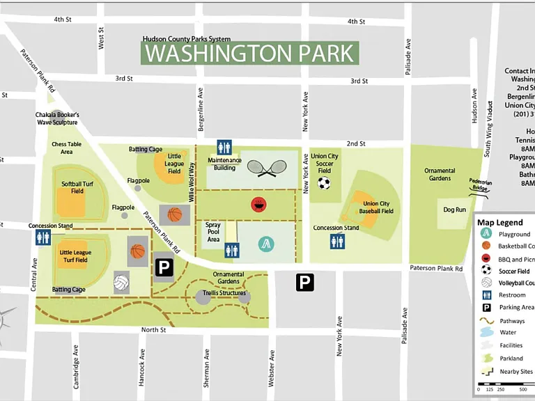 MAP OF WASHINGTON PARK