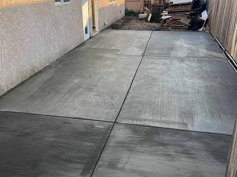 Parking area, back door, driveway