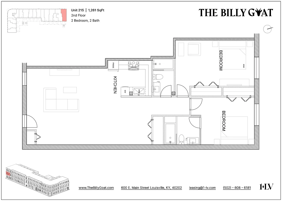Floor plan 2 Bedroom 2 Bath Suite