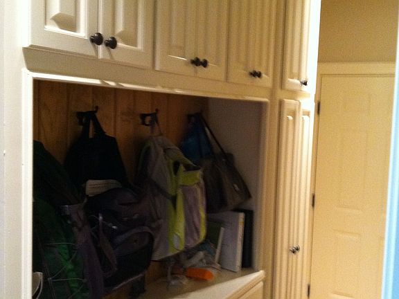 Built-ins adjoining garage