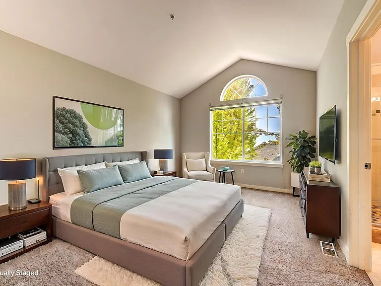 Virtually Staged Primary Bedroom
