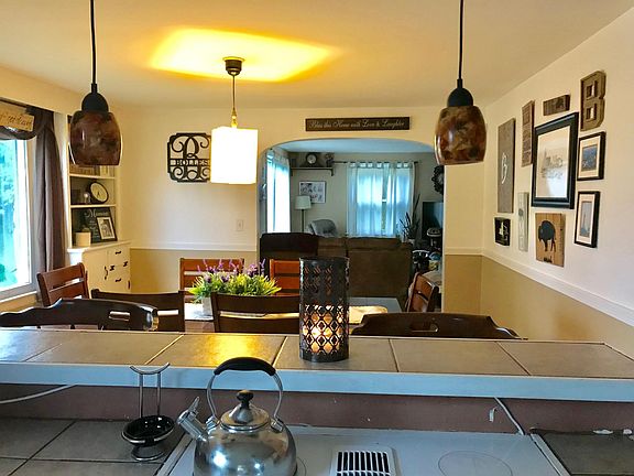 Kitchen into dining room