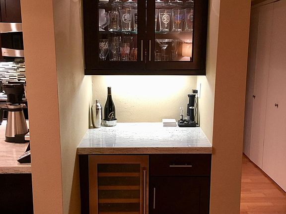 Custom bar with built-in wine chiller