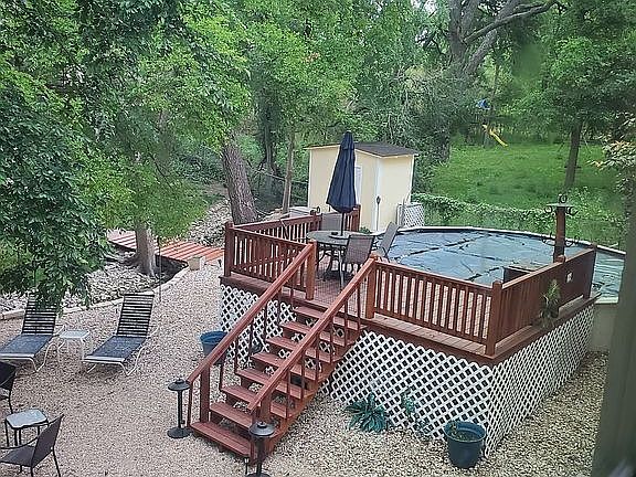 Above ground pool with deck!