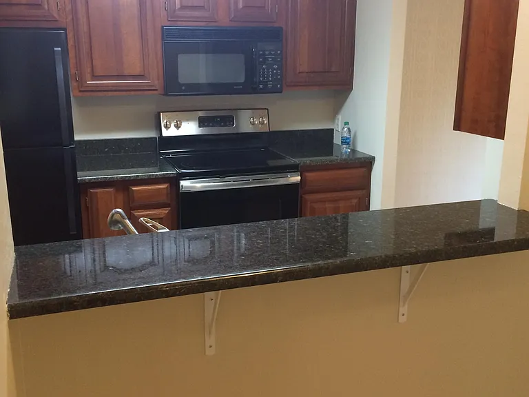 Breakfast bar by the kitchen