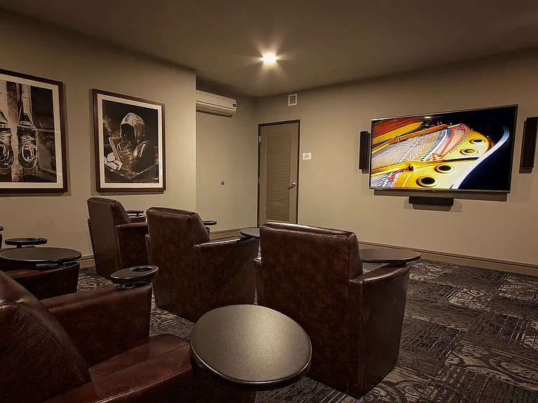 Theater room with surround sound