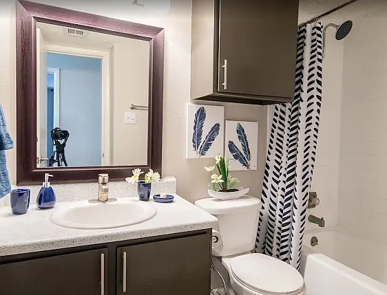 Staged bathroom
