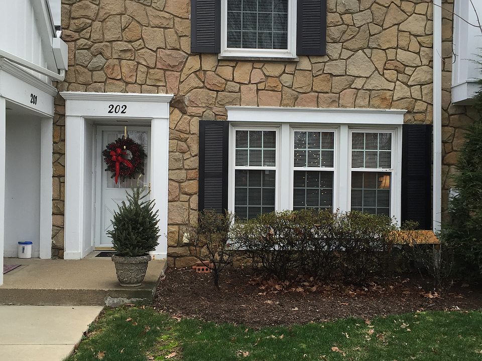 Front view of townhouse