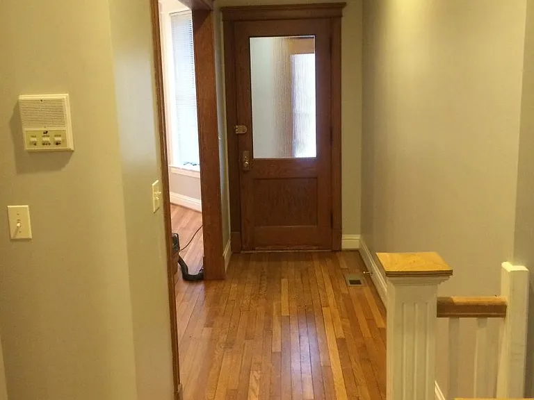 View down front hall