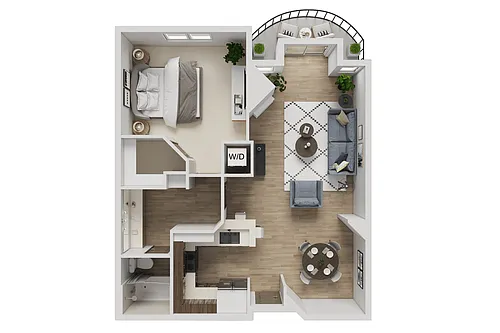 Floor plan 1 Bedroom