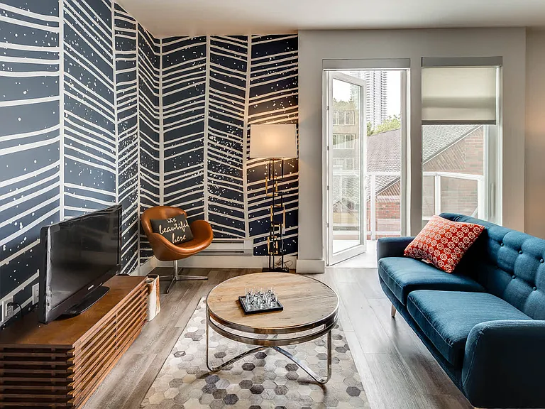 Studio Living Room with Balcony
