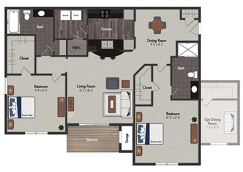 Floor plan Laurel I / Laurel II
