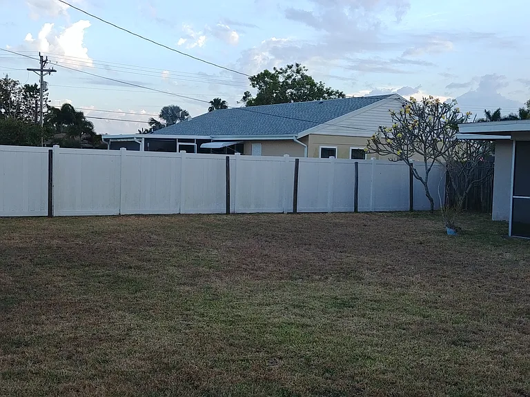 Large back yard.