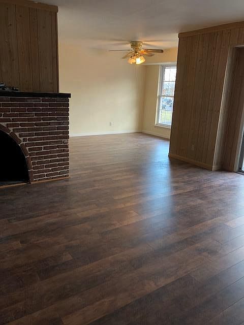 Open Floor Plan Living and Dining area with Accent Walls
