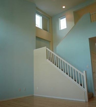 High ceiling living room