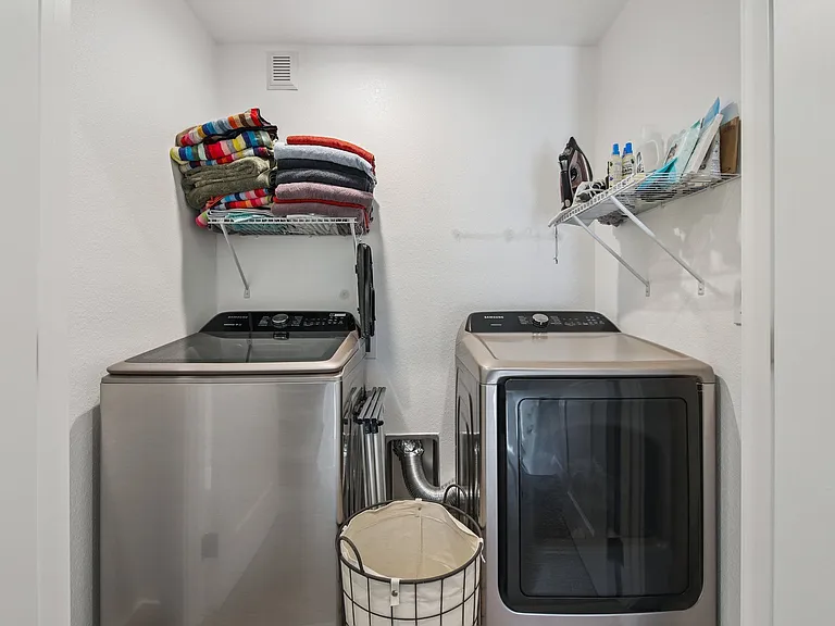 Laundry on third level with bedrooms