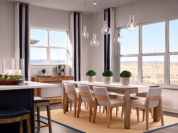 The casual dining area allows room for a family-sized table