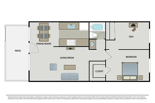 Floor plan Plan 1F + Den