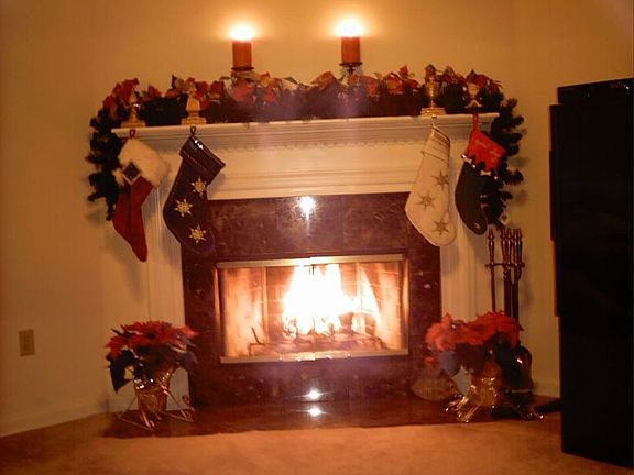 Living Rm w/Fireplace cathedral ceiling